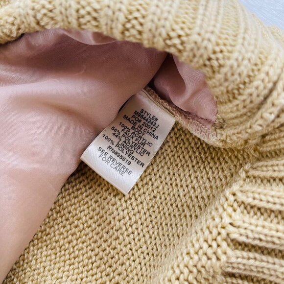 John Paul Richard Womens Faux Fur & Knit Vest size Large Beige Brown - Picture 3 of 5